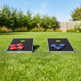 Bean Bag Toss Cornhole Game Set Aluminium Frame Portable Design - Close-Up Angle