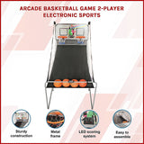 Arcade Basketball Game 2-Player Electronic Sports - Side View