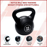 Kettle Bell 16KG Training Weight Fitness Gym Kettlebell - Side View