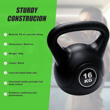 Kettle Bell 16KG Training Weight Fitness Gym Kettlebell - Low Angle
