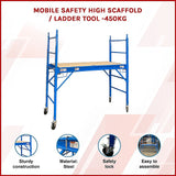 Mobile Safety High Scaffold / Ladder Tool -450KG - Side View
