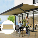 4.0m x 3.0m Retractable Folding Arm Awning Heavy Duty Full Cassette Motorised - Top-Down View