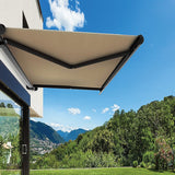 4.0m x 3.0m Retractable Folding Arm Awning Heavy Duty Full Cassette Motorised - 45-Degree Angle
