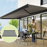 4.0m x 3.0m Retractable Folding Arm Awning Heavy Duty Full Cassette Motorised - Rear View