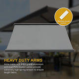 4.0m x 3.0m Retractable Folding Arm Awning Heavy Duty Full Cassette Motorised - Top-Down View