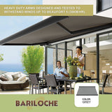 4.0m x 3.0m Retractable Folding Arm Awning Heavy Duty Full Cassette Motorised - Extra Image