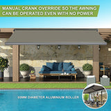 4.0m x 3.0m Retractable Folding Arm Awning Heavy Duty Full Cassette Motorised - Close-Up Angle
