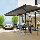 4.0m x 3.0m Retractable Folding Arm Awning Heavy Duty Full Cassette Motorised - Front View