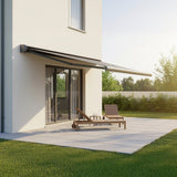 4.0m x 3.0m Retractable Folding Arm Awning Heavy Duty Full Cassette Motorised - Rear View