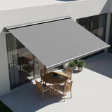 4.0m x 3.0m Retractable Folding Arm Awning Heavy Duty Full Cassette Motorised - Front View