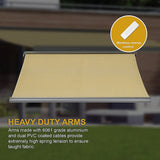 5.0m x 3.0m Retractable Folding Arm Awning Heavy Duty Full Cassette Motorised - Rear View