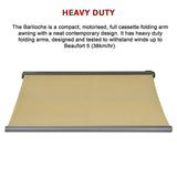5.0m x 3.0m Retractable Folding Arm Awning Heavy Duty Full Cassette Motorised - Extra Image