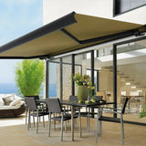 5.0m x 3.0m Retractable Folding Arm Awning Heavy Duty Full Cassette Motorised - Top-Down View