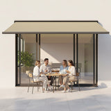 5.0m x 3.0m Retractable Folding Arm Awning Heavy Duty Full Cassette Motorised