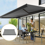 5.0m x 3.0m Retractable Folding Arm Awning Heavy Duty Full Cassette Motorised - 45-Degree Angle