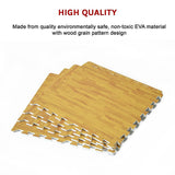 12 Tiles EVA Fitness Home Yoga Gym Interlocking Floor Puzzle Mat - Wood Colour - Extra Image