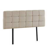 Linen Fabric Queen Bed Deluxe Headboard Bedhead - Beige