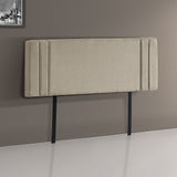 Linen Fabric Double Bed Deluxe Headboard Bedhead - Beige - Top-Down View