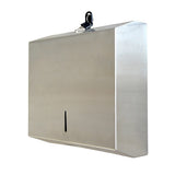 304 Stainless Steel Hand Paper Towel Dispenser Holder Toilet Heavy Duty - Rear View