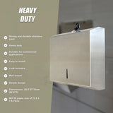 304 Stainless Steel Hand Paper Towel Dispenser Holder Toilet Heavy Duty - Extra Image