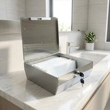 304 Stainless Steel Hand Paper Towel Dispenser Holder Toilet Heavy Duty - Close-Up Angle