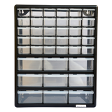 Storage Cabinet Drawers 39 Plastic Tool Box Containers Organiser Cupboard - 45-Degree Angle