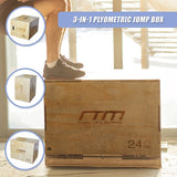 3 IN 1 Wood Plyo Games Plyometric Jump Box - Low Angle