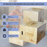 3 IN 1 Wood Plyo Games Plyometric Jump Box - Extra Image