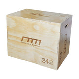 3 IN 1 Wood Plyo Games Plyometric Jump Box - Rear View