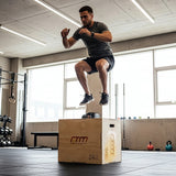 3 IN 1 Wood Plyo Games Plyometric Jump Box - Close-Up Angle