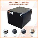 3 IN 1 Foam Plyo Games Plyometric Jump Box - Side View