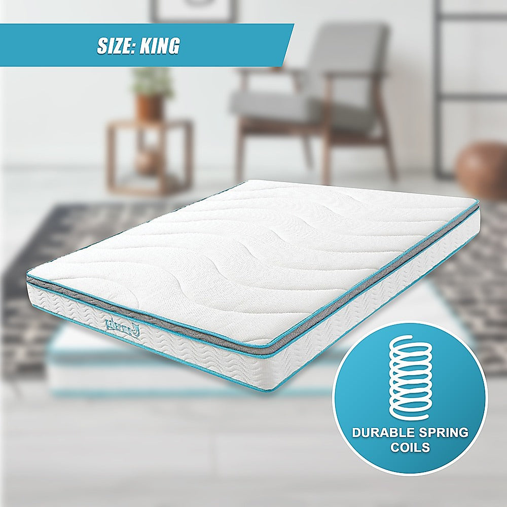 King 20cm Hybrid Mattress  Memory Foam and Innerspring Support