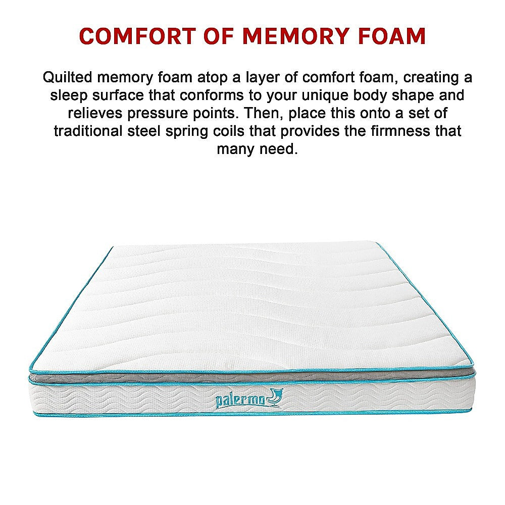 King 20cm Hybrid Mattress  Memory Foam and Innerspring Support