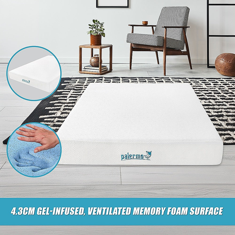 Palermo King Single 20cm Memory Foam and Innerspring Hybrid Mattress
