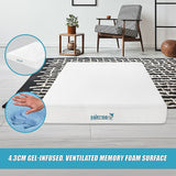 Palermo King Single 20cm Memory Foam and Innerspring Hybrid Mattress - Low Angle