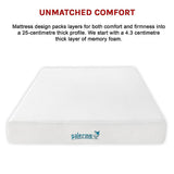 Queen 25cm Gel Memory Foam Mattress – Dual-Layered Comfort with CertiPUR-US® Certified Foam