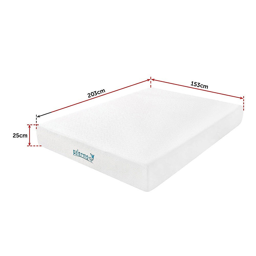 Palermo King Single 20cm Memory Foam and Innerspring Hybrid Mattress