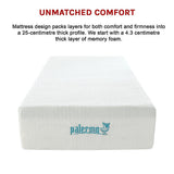 King Single 25cm Gel Memory Foam Mattress – Dual-Layered Comfort with CertiPUR-US® Certified Foam