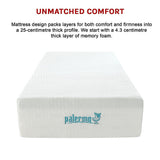 Palermo King Single 25cm Gel Memory Foam Mattress - Dual-Layered - CertiPUR-US Certified - Extra Image