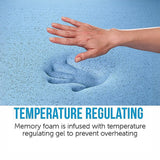 Palermo Single 25cm Gel Memory Foam Mattress - Dual-Layered - CertiPUR-US Certified - Close-Up Angle
