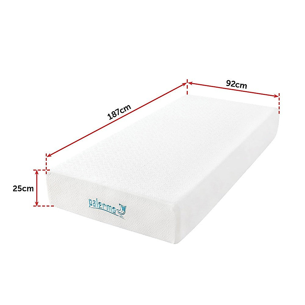 Single 25cm Gel Memory Foam Mattress  Dual-Layered Comfort with CertiPUR-US® Certified Foam