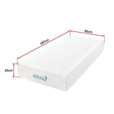 Palermo Single 25cm Gel Memory Foam Mattress - Dual-Layered - CertiPUR-US Certified - Extra Image