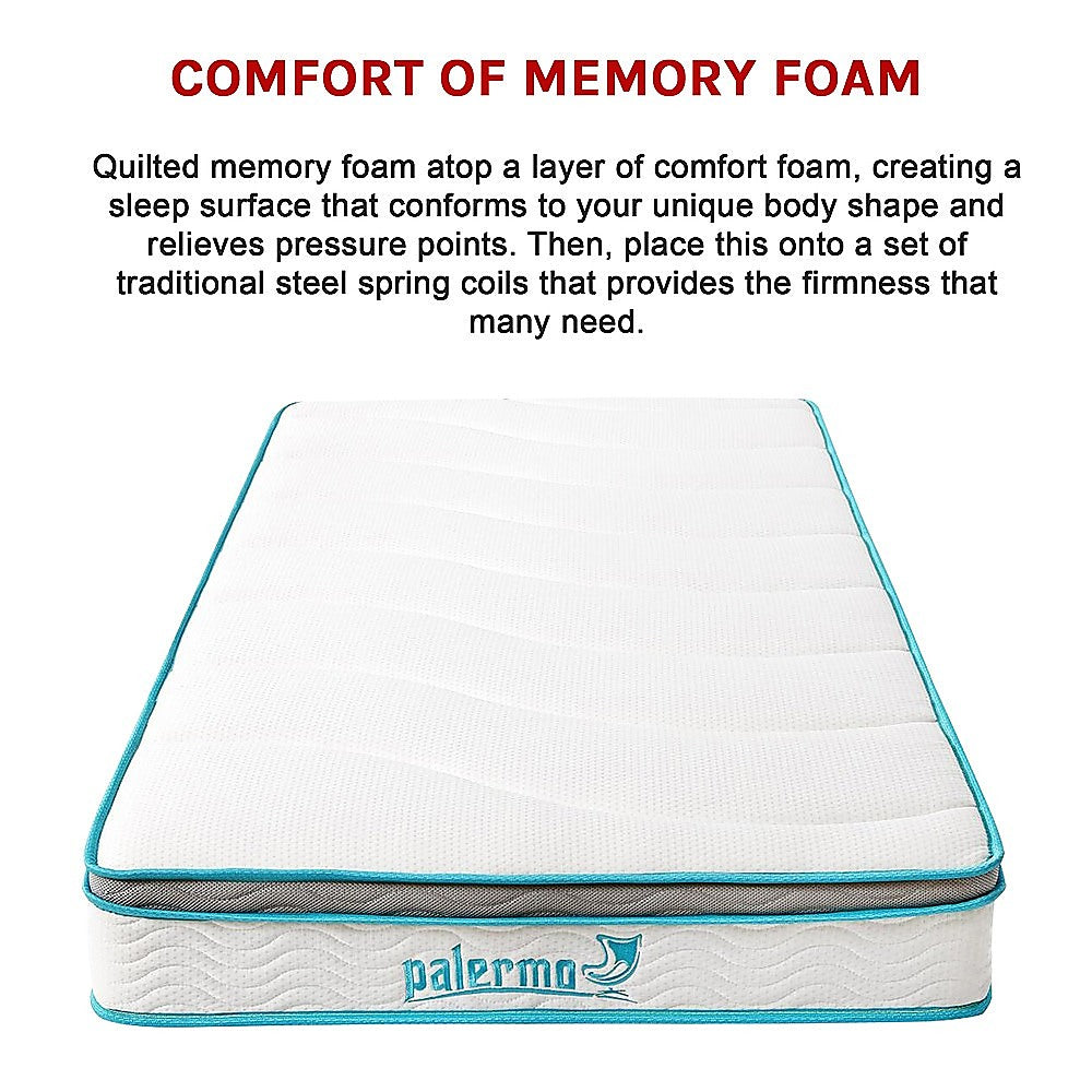 Single 20cm Hybrid Mattress  Memory Foam and Innerspring Support