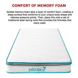 Single 20cm Hybrid Mattress  Memory Foam and Innerspring Support