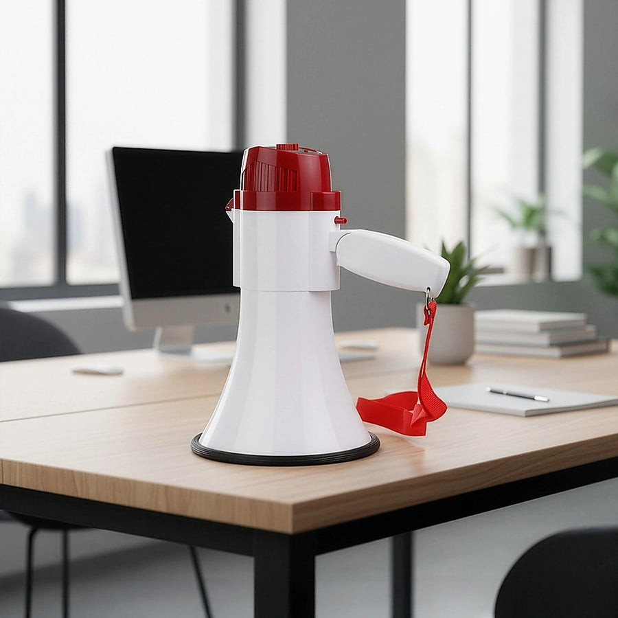 Audio Megaphone 25Watt Bull Horn with Siren