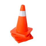 4pcs 45cm Road Traffic Cones Reflective Overlap Parking Emergency Safety Cone - Top-Down View