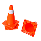 4pcs 45cm Road Traffic Cones Reflective Overlap Parking Emergency Safety Cone - 45-Degree Angle
