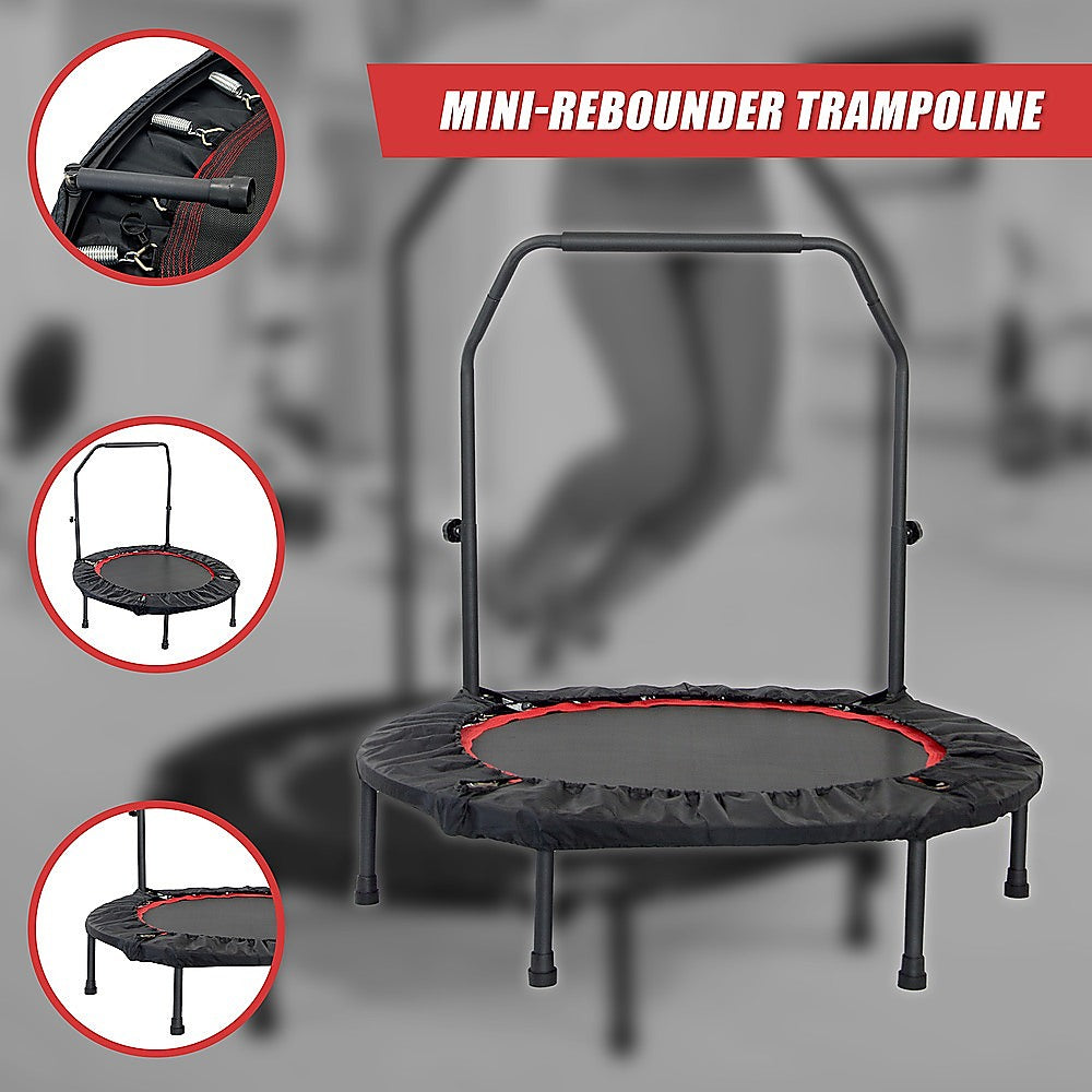 Mini Rebounder Trampoline with Adjustable Handle  Fitness Bounce Trainer