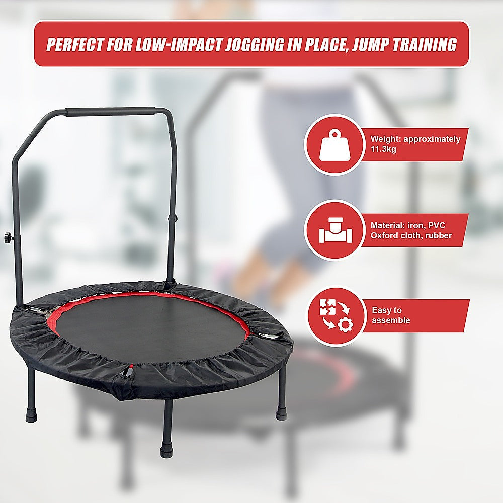 Mini Rebounder Trampoline with Adjustable Handle  Fitness Bounce Trainer