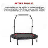 Mini Rebounder Trampoline with Adjustable Handle  Fitness Bounce Trainer